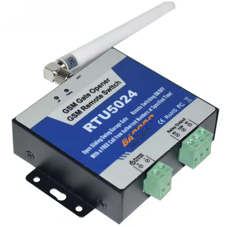 Реле одно-канальне GSM на 9-36 В RTU5024 керування воротами/замками віддалено