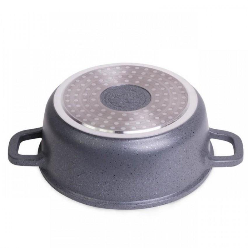 Кастрюля с крышкой Kamille алюминиевая литая с антипригарным покрытием 2,3 л 20х8,5 см Granite (4424) - фото 2 Кастрюля с крышкой Kamille алюминиевая литая с антипригарным покрытием 2,3 л 20х8,5 см Granite (4424) - фото 2