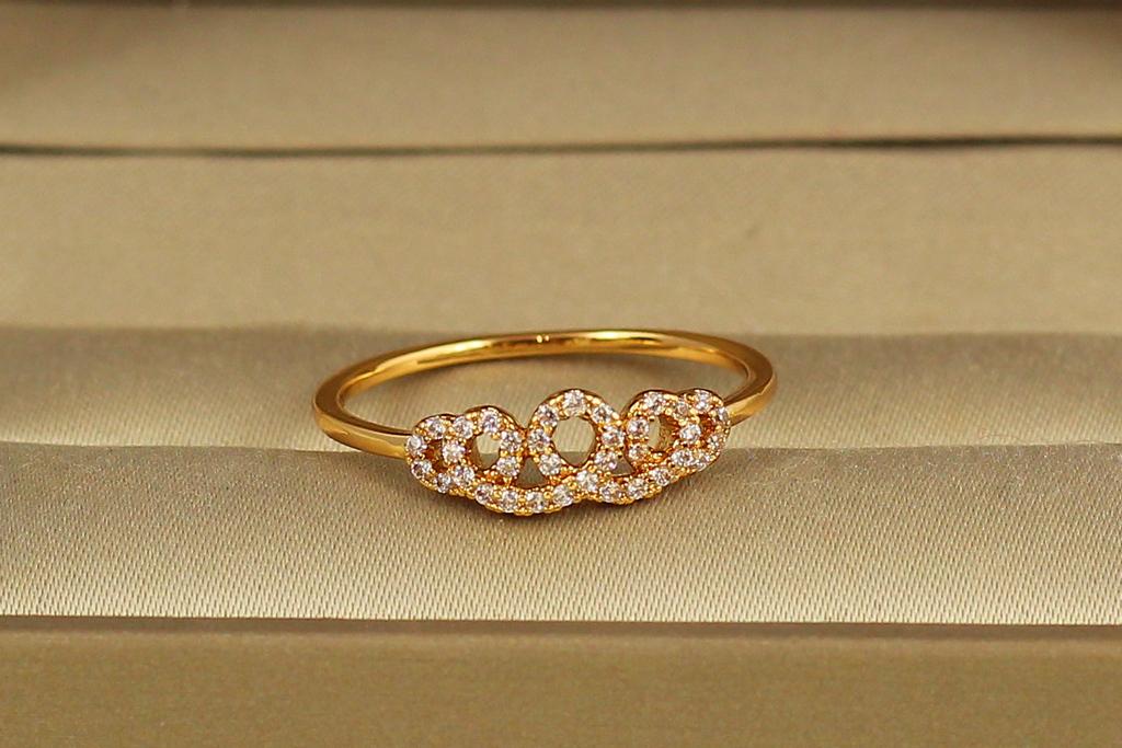 Кольцо Xuping Jewelry Светящаяся петля р. 17 Золотистый (38187768)