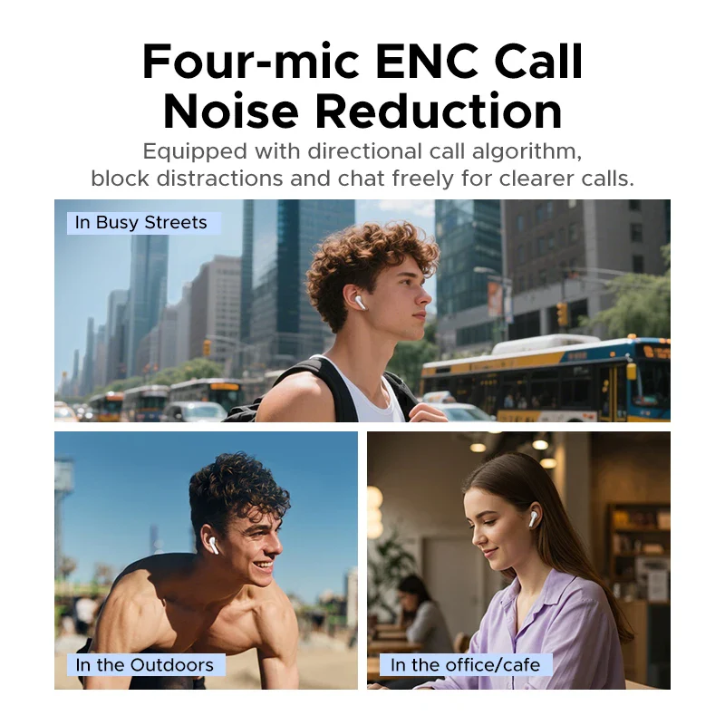 Навушники бездротові UGREEN WS217 LightBud Bluetooth 6.0 White (65876) - фото 5 Навушники бездротові UGREEN WS217 LightBud Bluetooth 6.0 White (65876) - фото 5