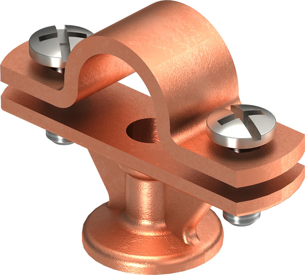 Держатель молниеприемника OBO bettermann стержня ø 16 мм омедненный сталь (5412633)