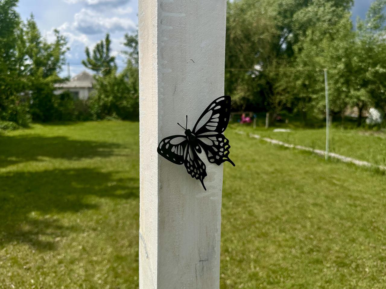 Декор для беседки/сада/двора набор бабочек из металла 1 (DCR077) - фото 3