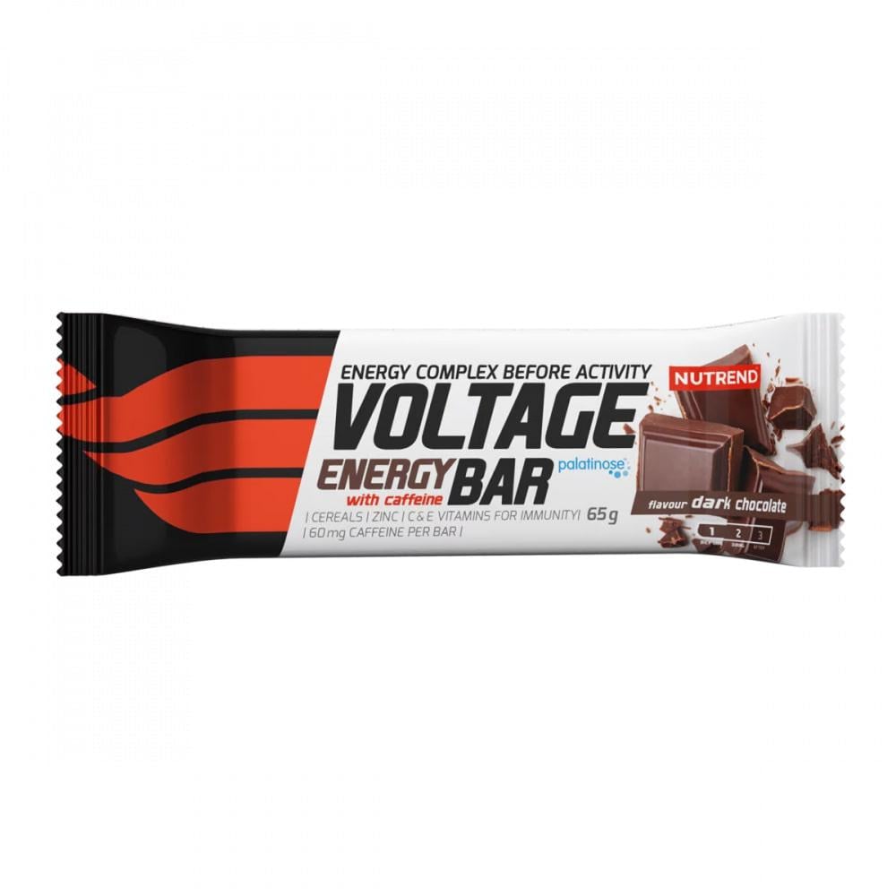 Энергетический батончик NUTREND Voltage Energy Bar With Caffeine Черный шоколад 65 г