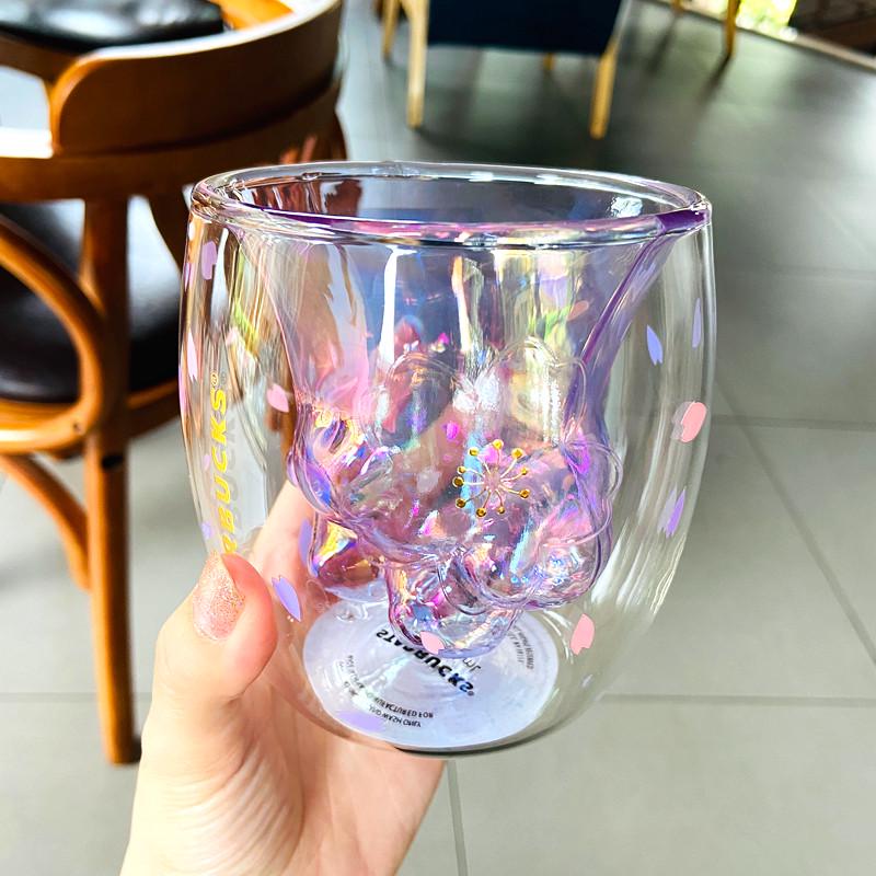 Чашка Starbucks 2020 Purple Sakura Cat Paw Double Wall Glass Cup Mug котяча лапка - фото 3 Чашка Starbucks 2020 Purple Sakura Cat Paw Double Wall Glass Cup Mug котяча лапка - фото 3