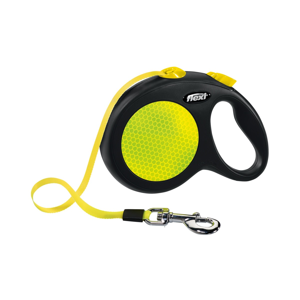 Повідець-рулетка Flexi з стрічкою New Neon L 5 м 50 кг Жовтий
