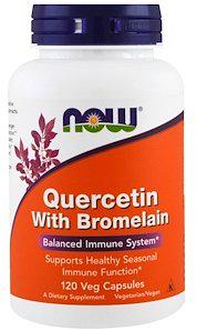 Добавка Now Foods Кверцетин і бромелаїн 120 вегетаріанських капсул (NOW-03070)