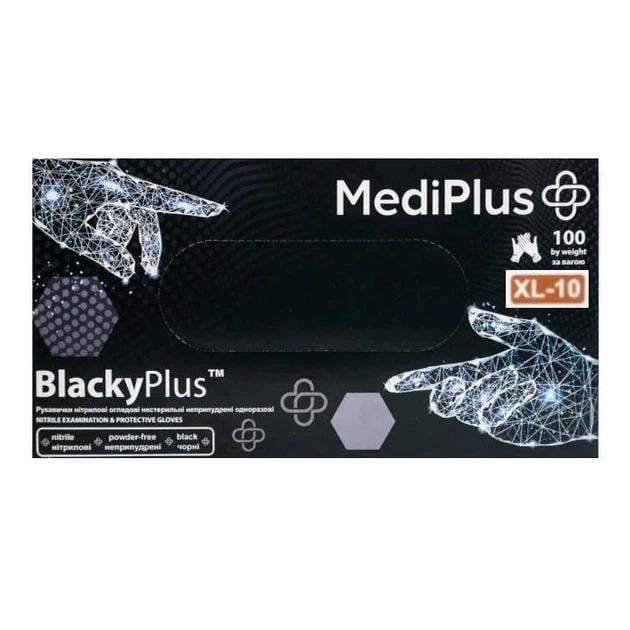 Перчатки MediPlus BlackyPlus нитриловые XL 100 шт. Черный (31587966) Перчатки MediPlus BlackyPlus нитриловые XL 100 шт. Черный (31587966)