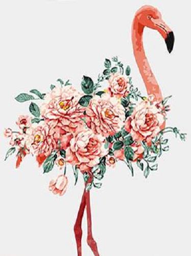 Картина за номерами Brushme Квітковий фламінго 40x50 см (BK-GX4467) Картина за номерами Brushme Квітковий фламінго 40x50 см (BK-GX4467)