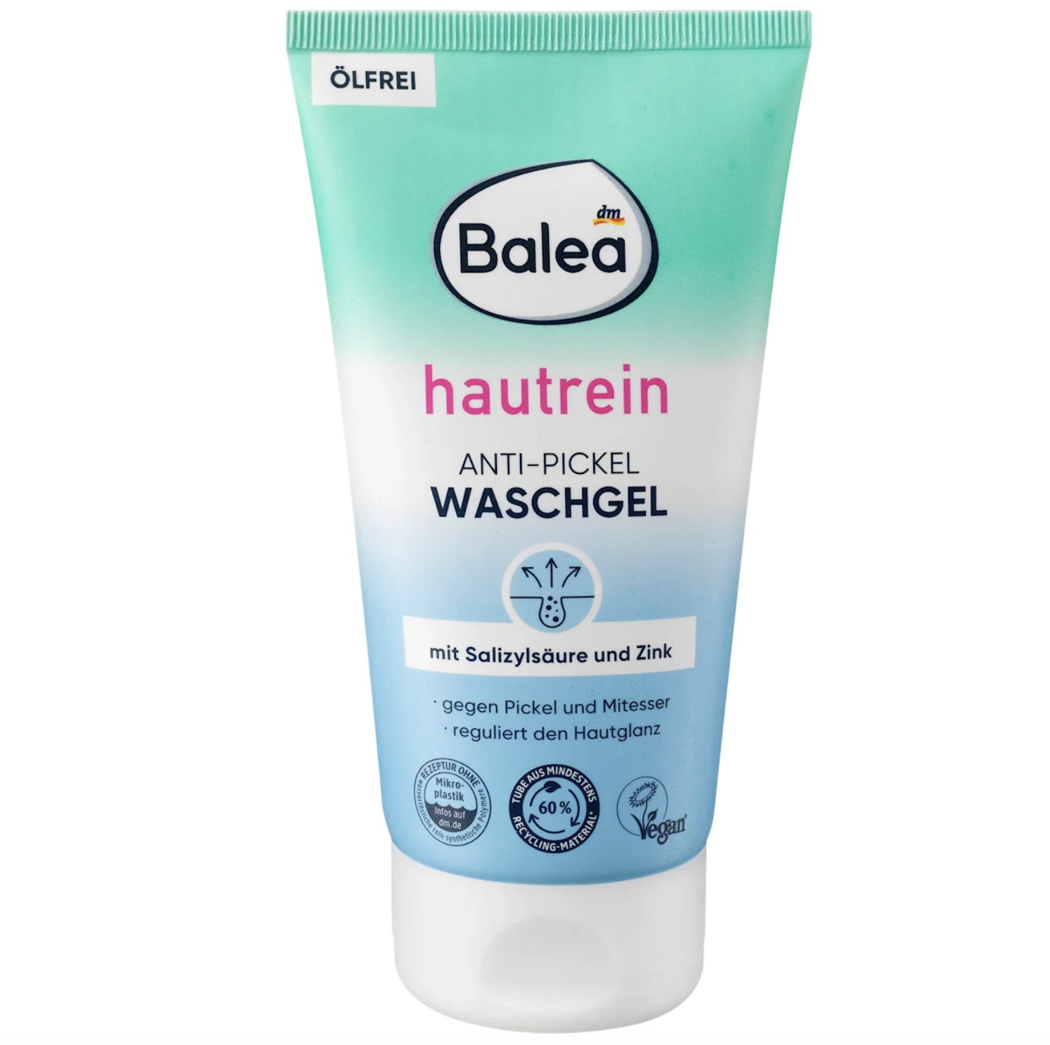 Гель для умывания Balea Skin Clean с цинком и салициловой кислотой против прыщей 150 мл (EPI-15102025-380)