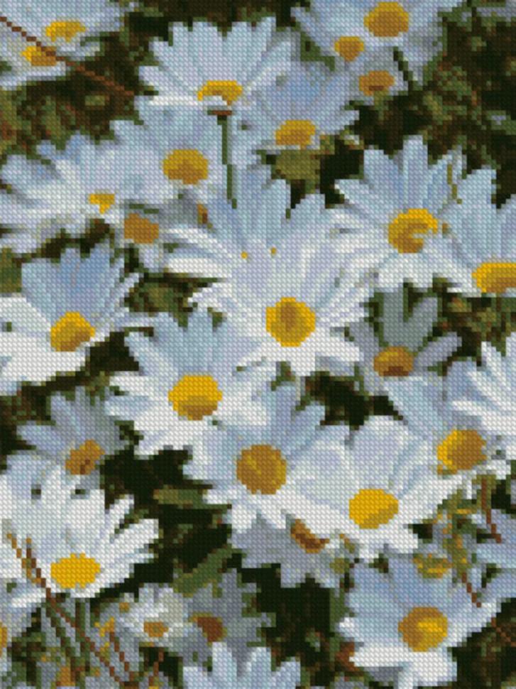 Алмазная мозаика Strateg Летние ромашки  30х40 см (HX157)