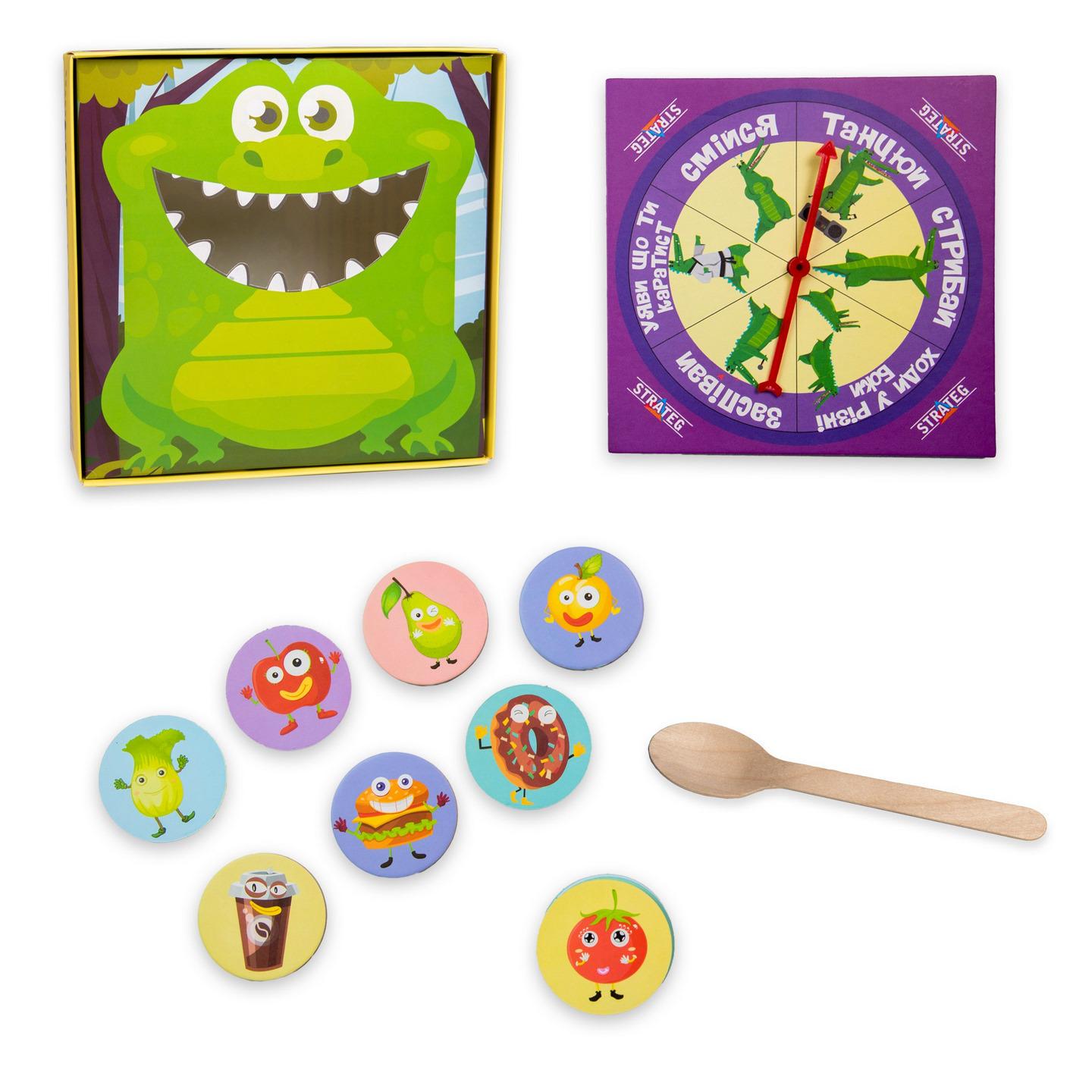 Настольная игра Strateg Покорми меня - крокодил Разноцветный (SR-113-N-1135)