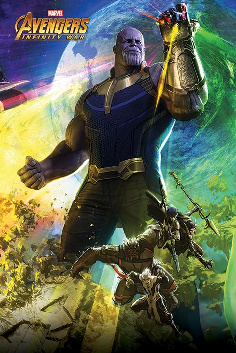 Постер плакат Мстители Война Бесконечности Танос/Avengers Infinity War Thanos 61x91,5 см