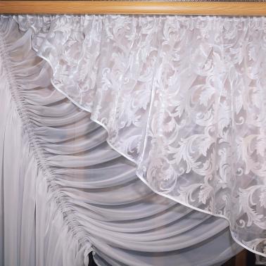 Занавеска готовая занавеска Камелия левая вензель Белый - фото 4 Занавеска готовая занавеска Камелия левая вензель Белый - фото 4