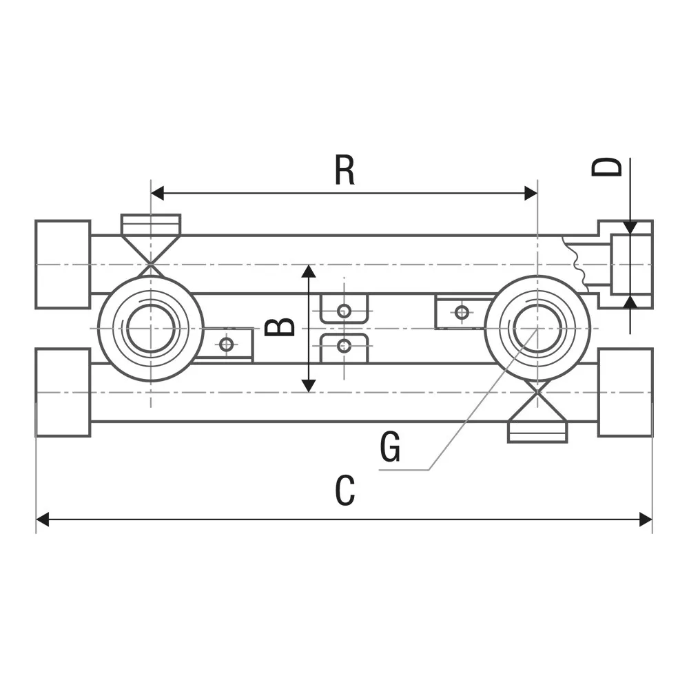 Настінний комплект прохідний ITAL PP-r 20 мм х 1/2" для змішувача (SQ-1003179) - фото 2