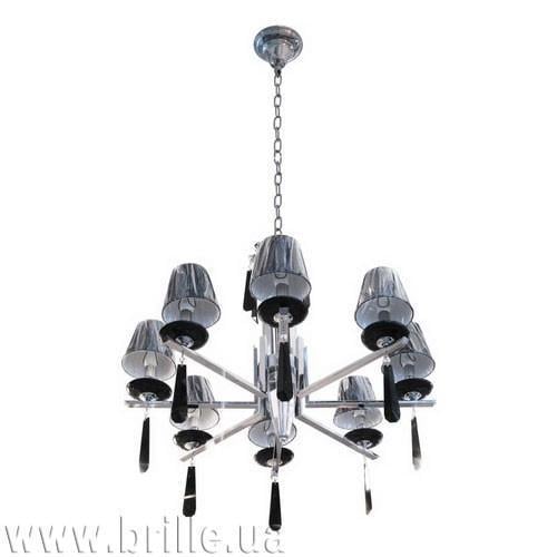 Люстра подвесная Brille с абажуром классическая E14 60W CH BCL-303S/8 186376 - фото 3