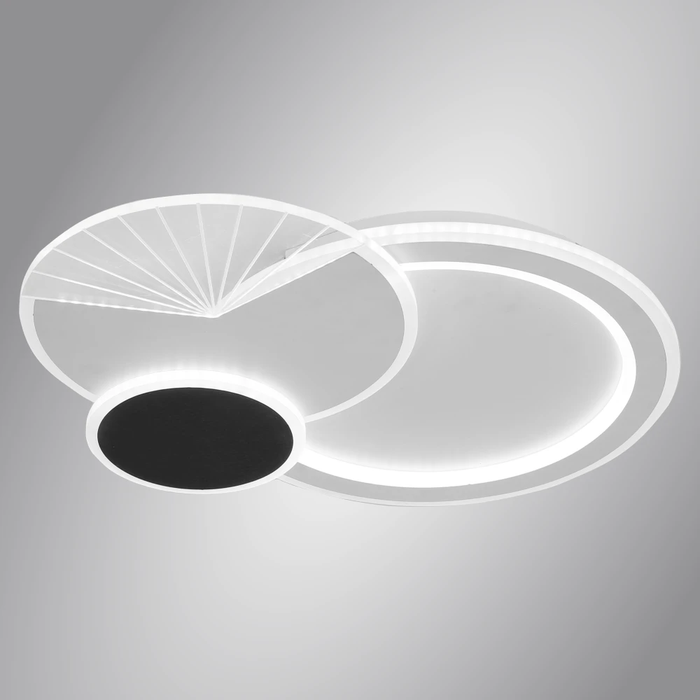 Люстра умная LED 90 Вт Белый/Черный