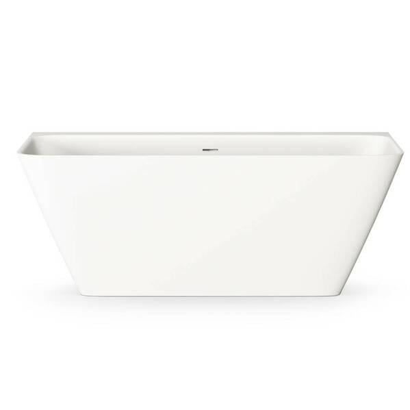 Ванна зі штучного каменю PAA QUADRO VAQUAWAS/00 Silkstone пристінна 160х75 см Білий матовий