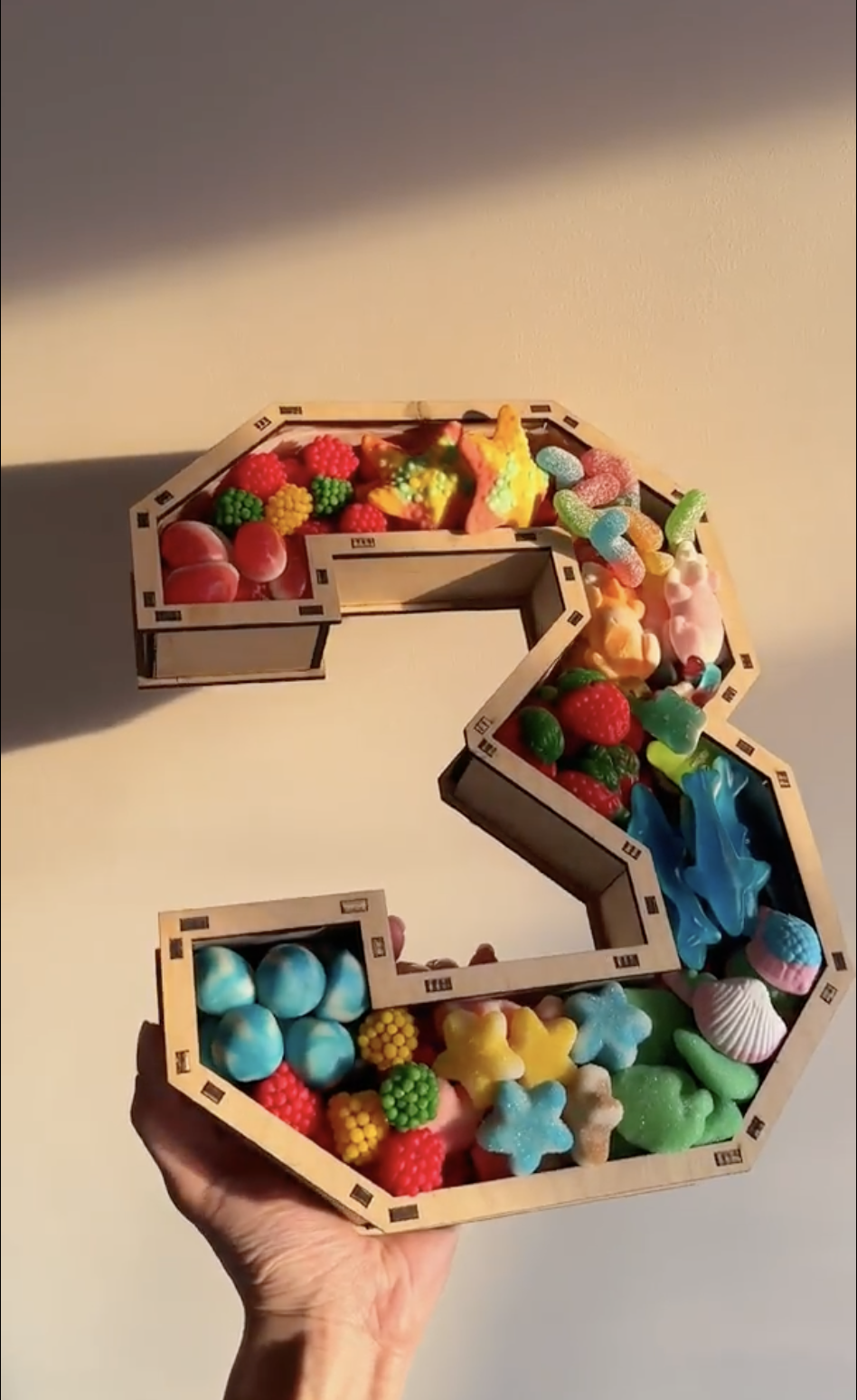 Подарунковий бокс солодкий Цифра 3 з желе (2508065637) - фото 4