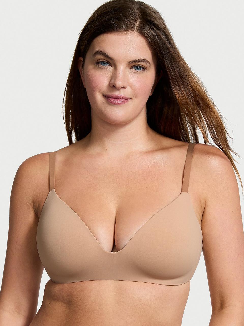 Бюстгальтер Victoria's Secret Lightly Lined Wireless Bra 70A Бежевый (25789895789)