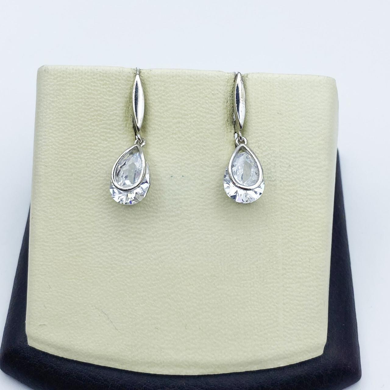 Серьги серебряные с кубическим цирконием 3,52 г (2117390780)