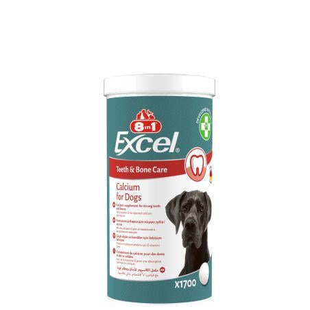Вітаміни для цуценят та дорослих собак 8in1 Excel Calcium для зубів та кісток кальцій 1700 шт. (661832)