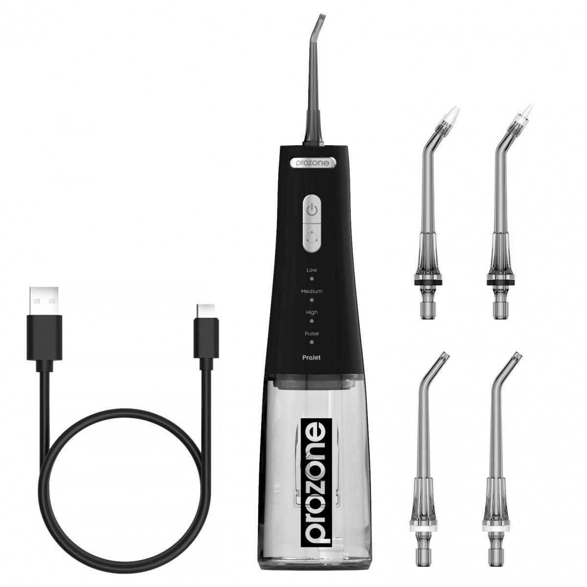 Ирригатор ProZone ProJet 4 насадки Черный (107265) Ирригатор ProZone ProJet 4 насадки Черный (107265)