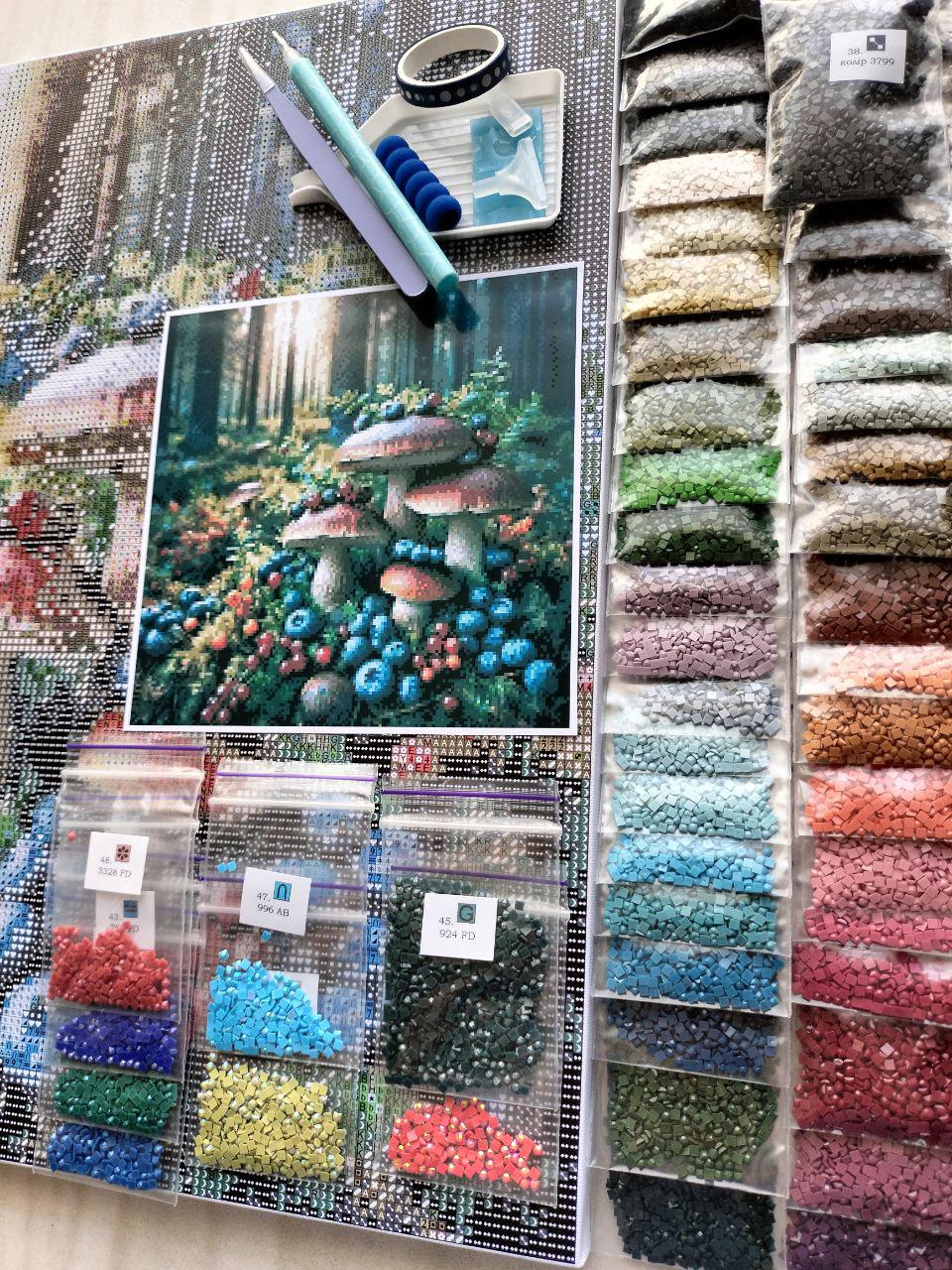 Алмазная мозаика АлМазка Лесная поляна квадратные алмазы без подрамника 40x40 см (АлМ-293) - фото 4 Алмазная мозаика АлМазка Лесная поляна квадратные алмазы без подрамника 40x40 см (АлМ-293) - фото 4