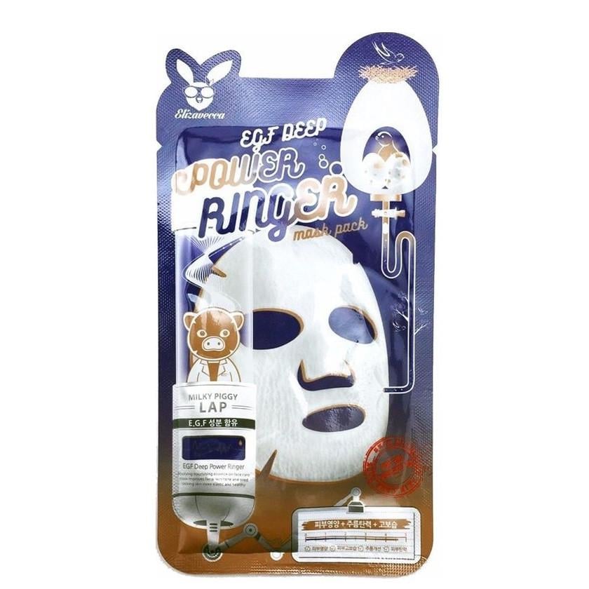 Маска тканинна з епідермальним фактором зростання Elizavecca EGF Deep Power Ringer Mask Pack 23 мл (1686166059)