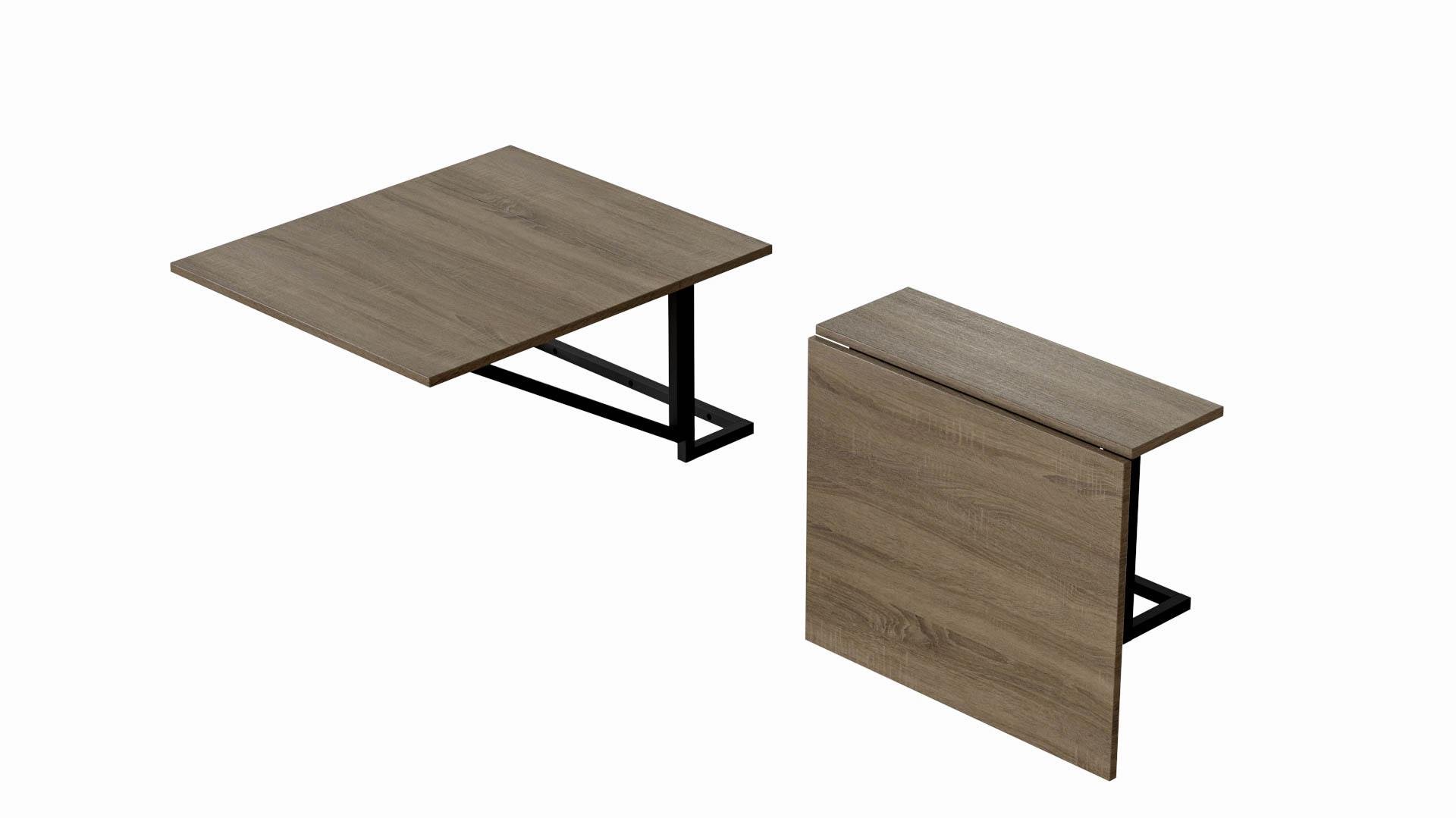 Стол раскладной Ferrum-decor Александр 5 металл/ДСП 16 мм 750x600x700 мм Черный/Дуб Сонома Трюфель (FRD-104896) - фото 3 Стол раскладной Ferrum-decor Александр 5 металл/ДСП 16 мм 750x600x700 мм Черный/Дуб Сонома Трюфель (FRD-104896) - фото 3