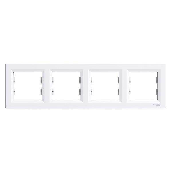 Рамка на 4 места горизонтальная Schneider Electric Asfora Белый (EPH5800421)