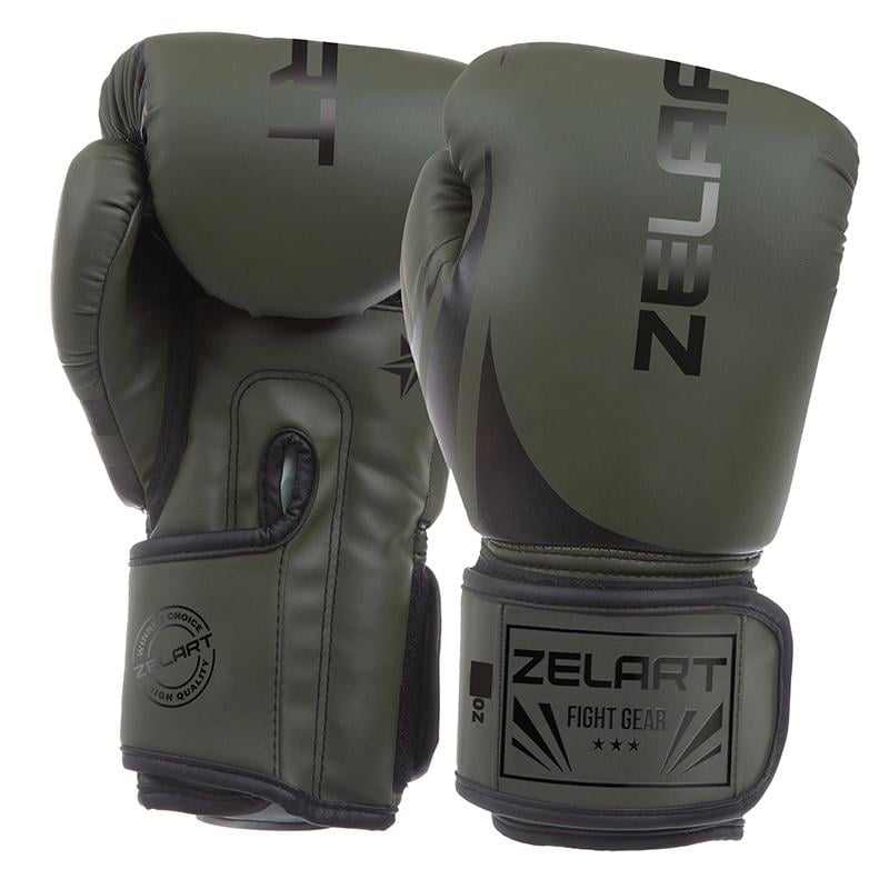 ᐉ Перчатки боксерские Zelart BO-8352 8 oz Оливковый/Черный (37429222 ...