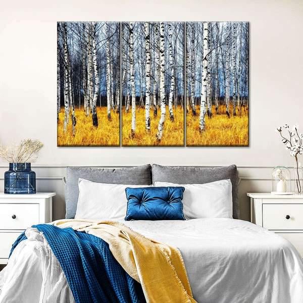 Модульная картина KIL Art Березовая роща из трех частей 78x48 см (M3_M_66)