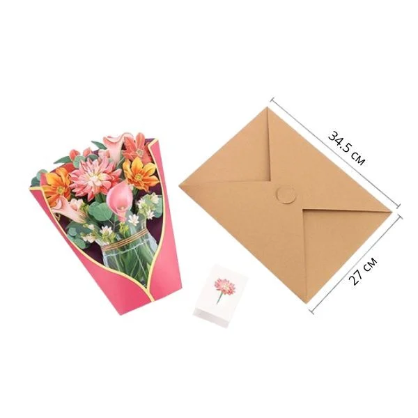 Открытка сюрприз с объемными цветами Ромашки (AN00595-1) - фото 5