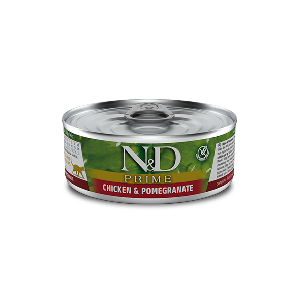 Корм вологий Farmina N&D Grain Free Prime Chicken для кішок з куркою та гранатом 70 г (02055)