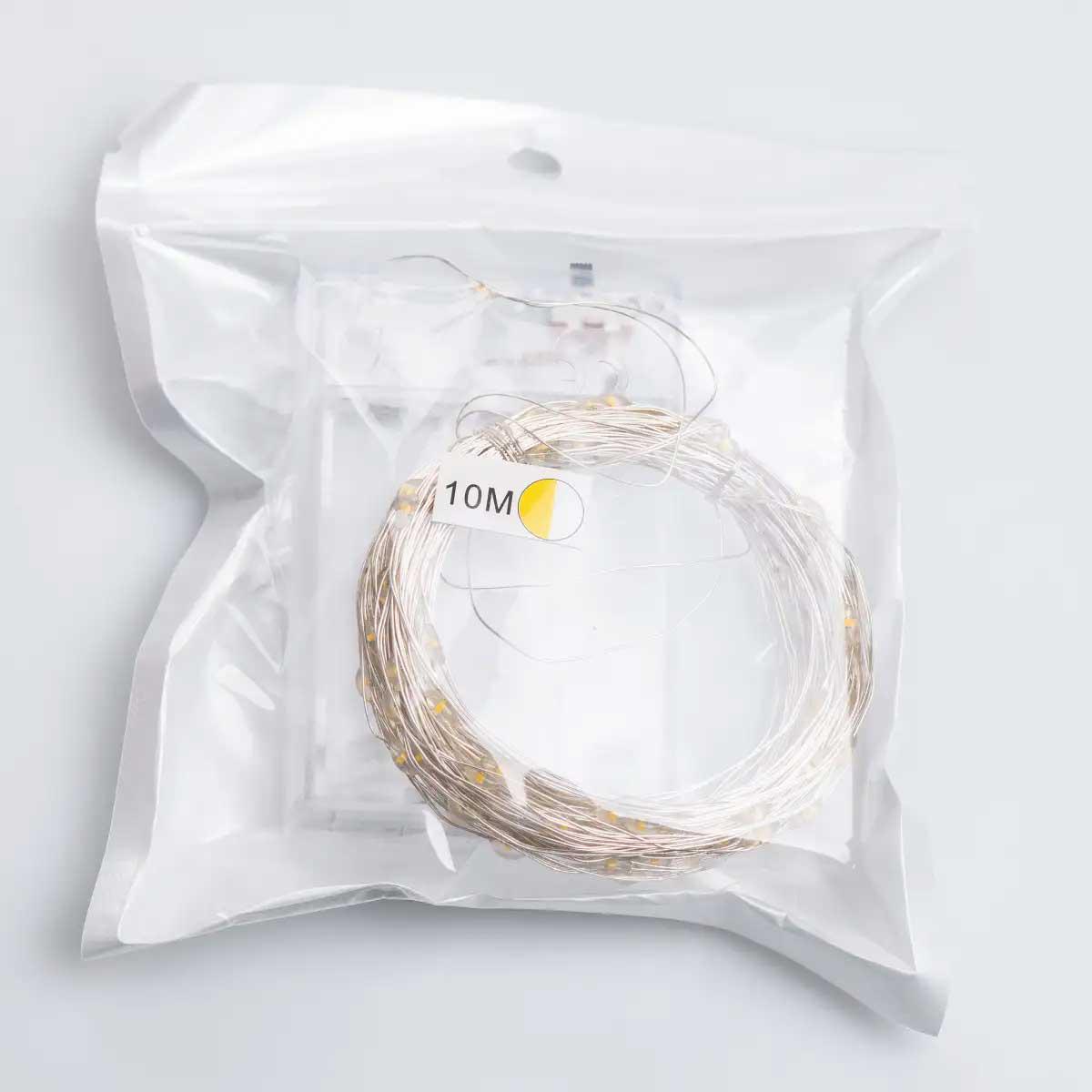 Гірлянда-роса Крапля на батарейках на 100 LED білий провід Жовтий 10 м (5359) - фото 8 Гірлянда-роса Крапля на батарейках на 100 LED білий провід Жовтий 10 м (5359) - фото 8