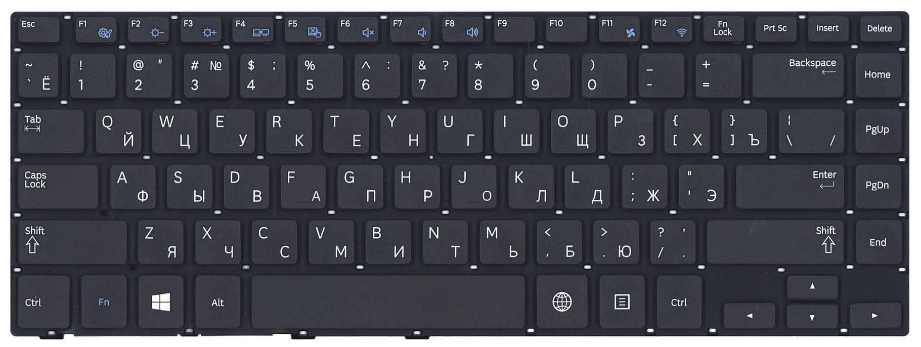 Клавиатура для ноутбука Samsung 470R4E/BA59-03619C Black Клавиатура для ноутбука Samsung 470R4E/BA59-03619C Black