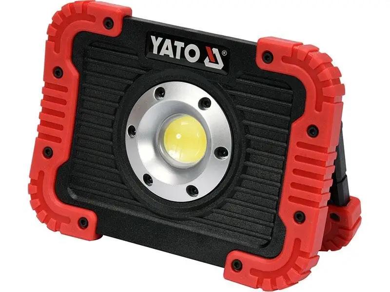 Прожектор диодный, переносной YATO аккумулятор 3.7 В, 4.4 АГод; 10 Вт, 800 Lm, USB-кабель [6]
