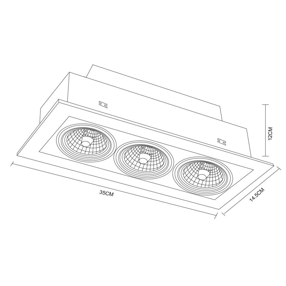 Светильник потолочный поворотный Arte Lamp Cardani Medio A5930PL-3BK 50W G5,3 (11323480) - фото 6