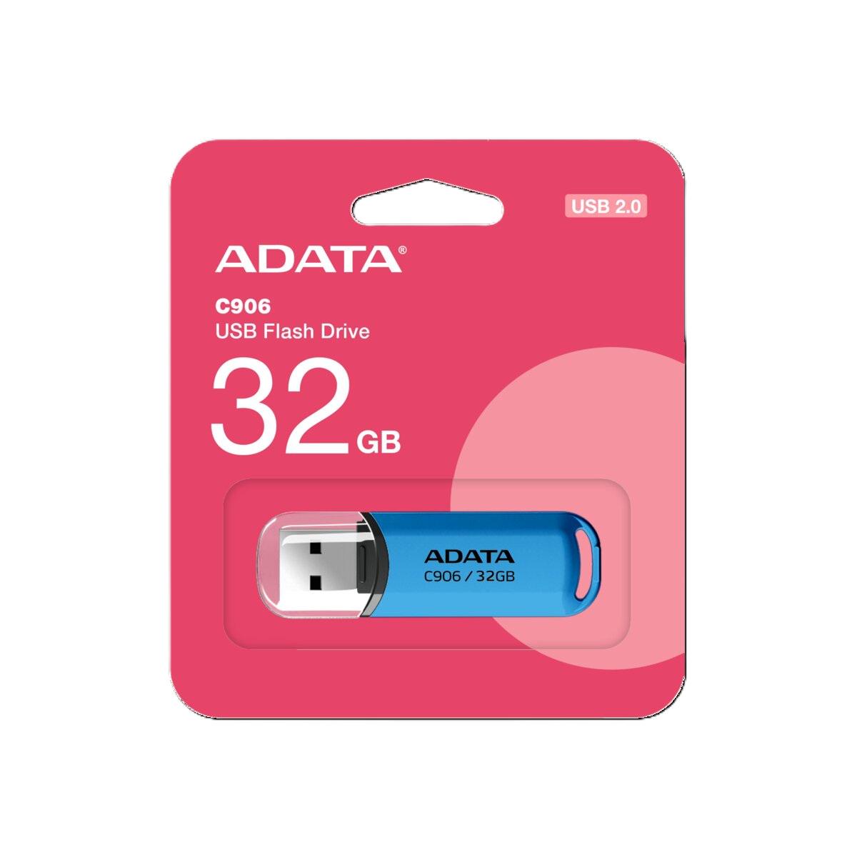 Флеш-память USB ADATA C906 USB2.0 32 Gb Water Blue (AC906-32G-RWB)