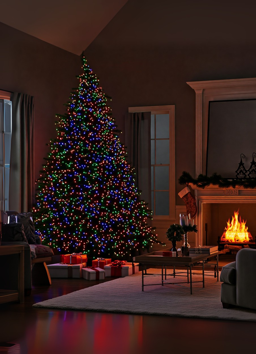 Гірлянда вулична SB1000L100MBML 100 м 1000 LED з сонячною батареєю Чорний/Мультиколор (29912719) - фото 2