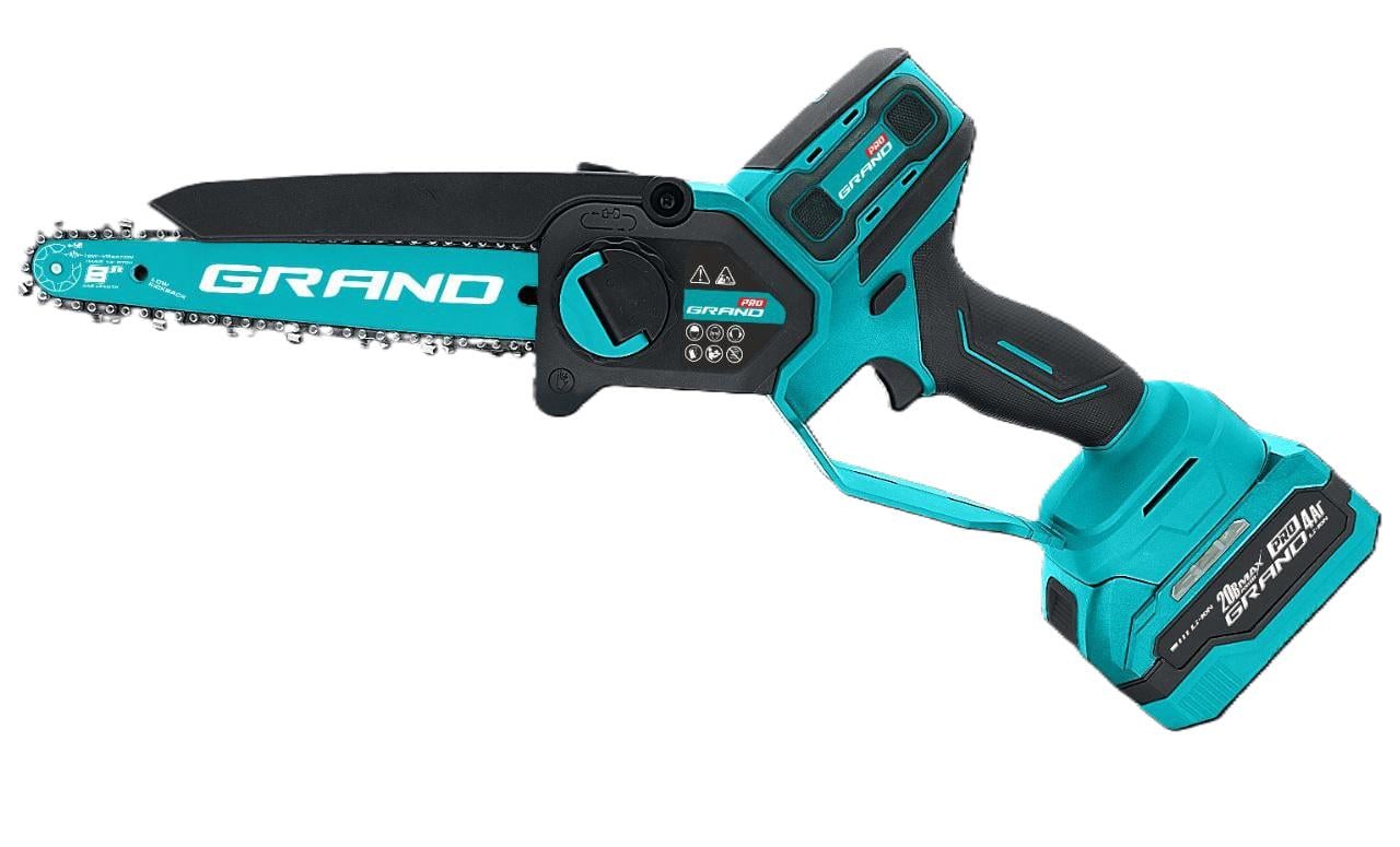 Пила цепная аккумуляторная Grand АПЦ-8HS/4-2 PRO HIGH SPEED с шиной 203 мм 2 шт. в кейсе (29815832) Пила цепная аккумуляторная Grand АПЦ-8HS/4-2 PRO HIGH SPEED с шиной 203 мм 2 шт. в кейсе (29815832)
