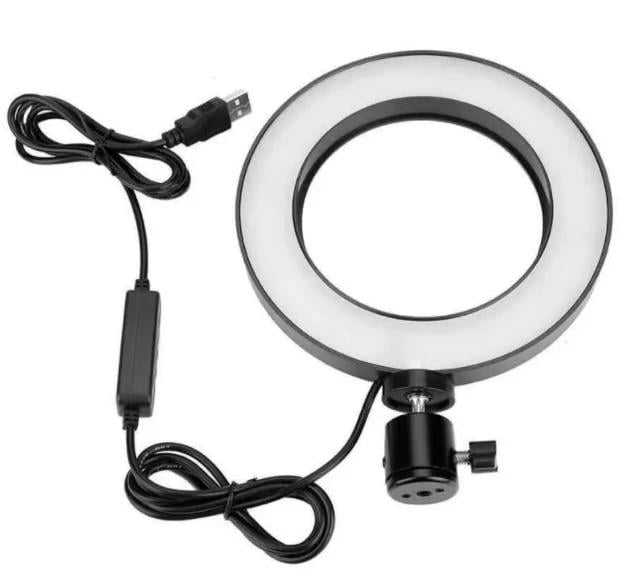 Лампа світлодіодна для селфі LED кільце 16 см для блогера з кріпленням під штатив