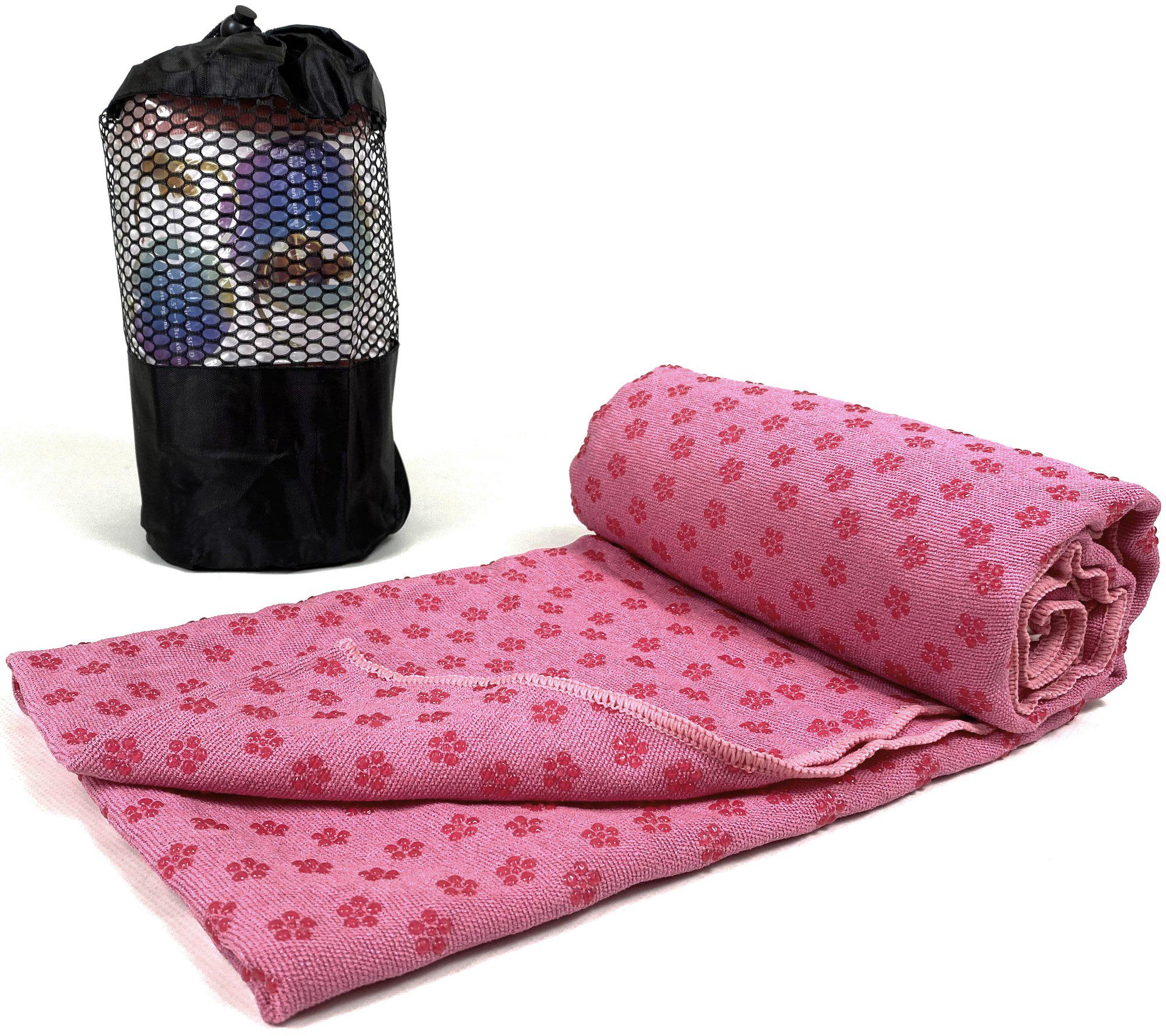 Коврик-полотенце для йоги EasyFit 183х63 см Малиновый (EF-2750-M) - фото 2