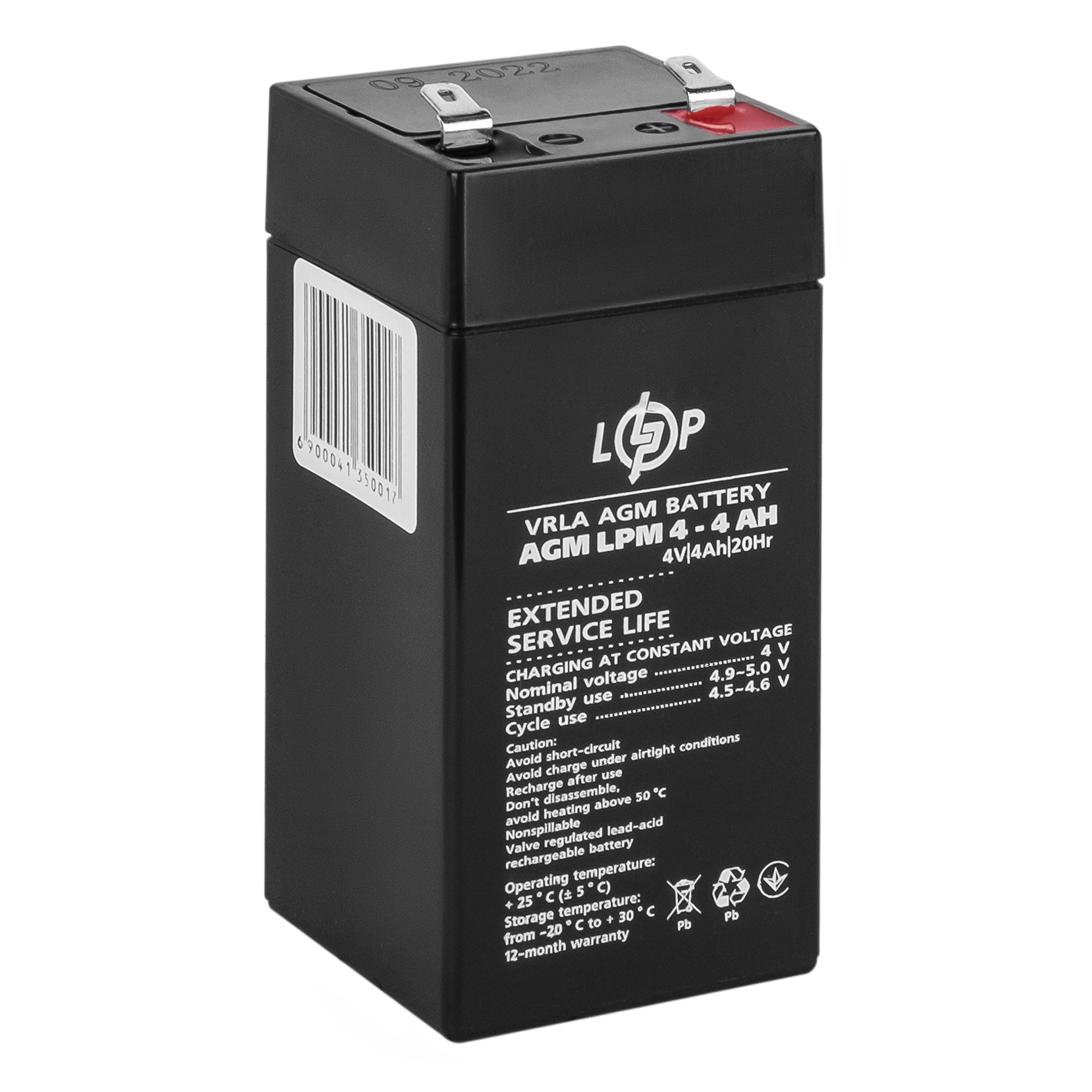 Акумулятор тяговий AGM LPM 4 V 4 Ah (4135)