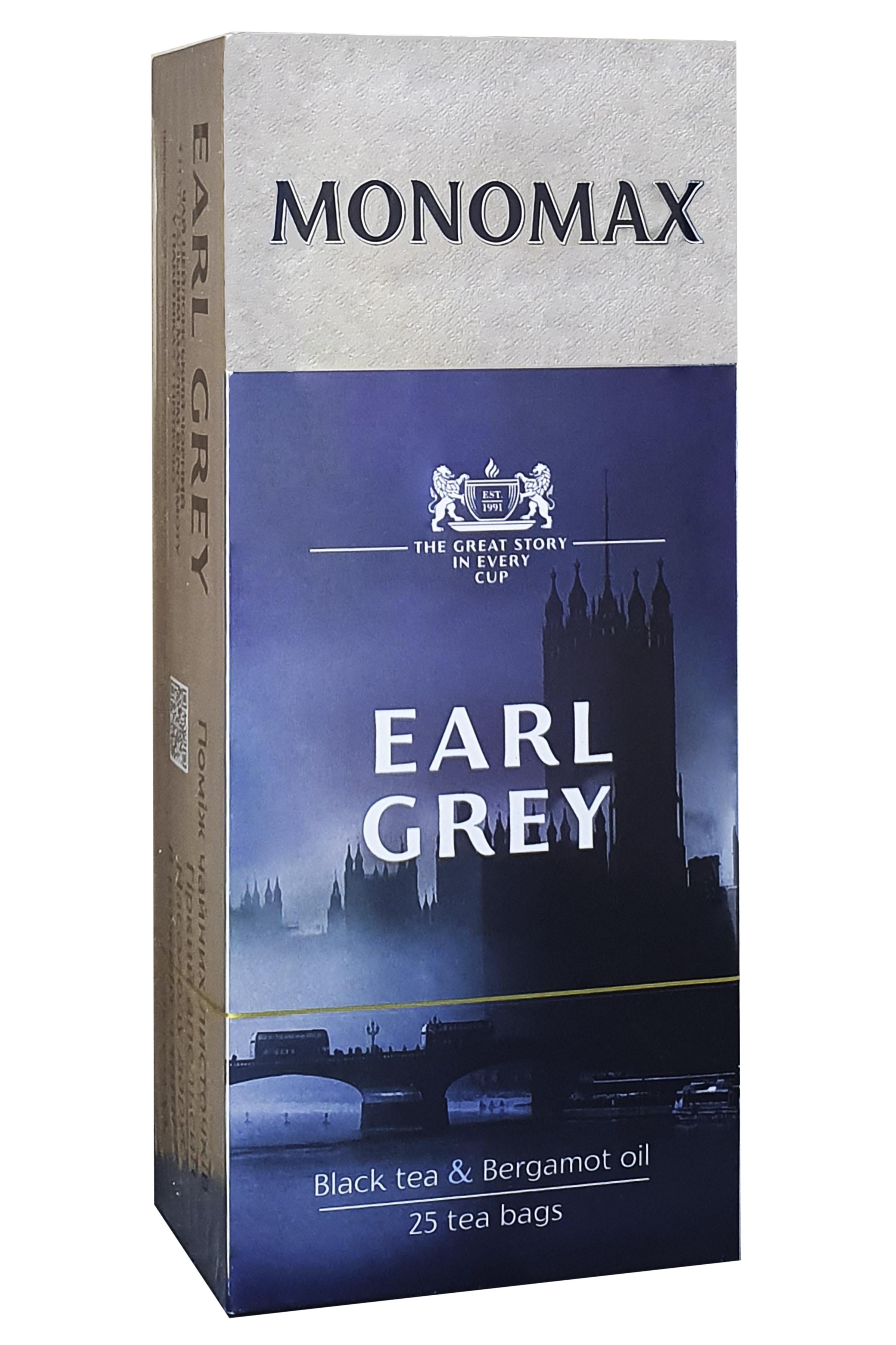 Чай черный Monomax EARL GREY в пакетиках 25х1,5 г (52146)