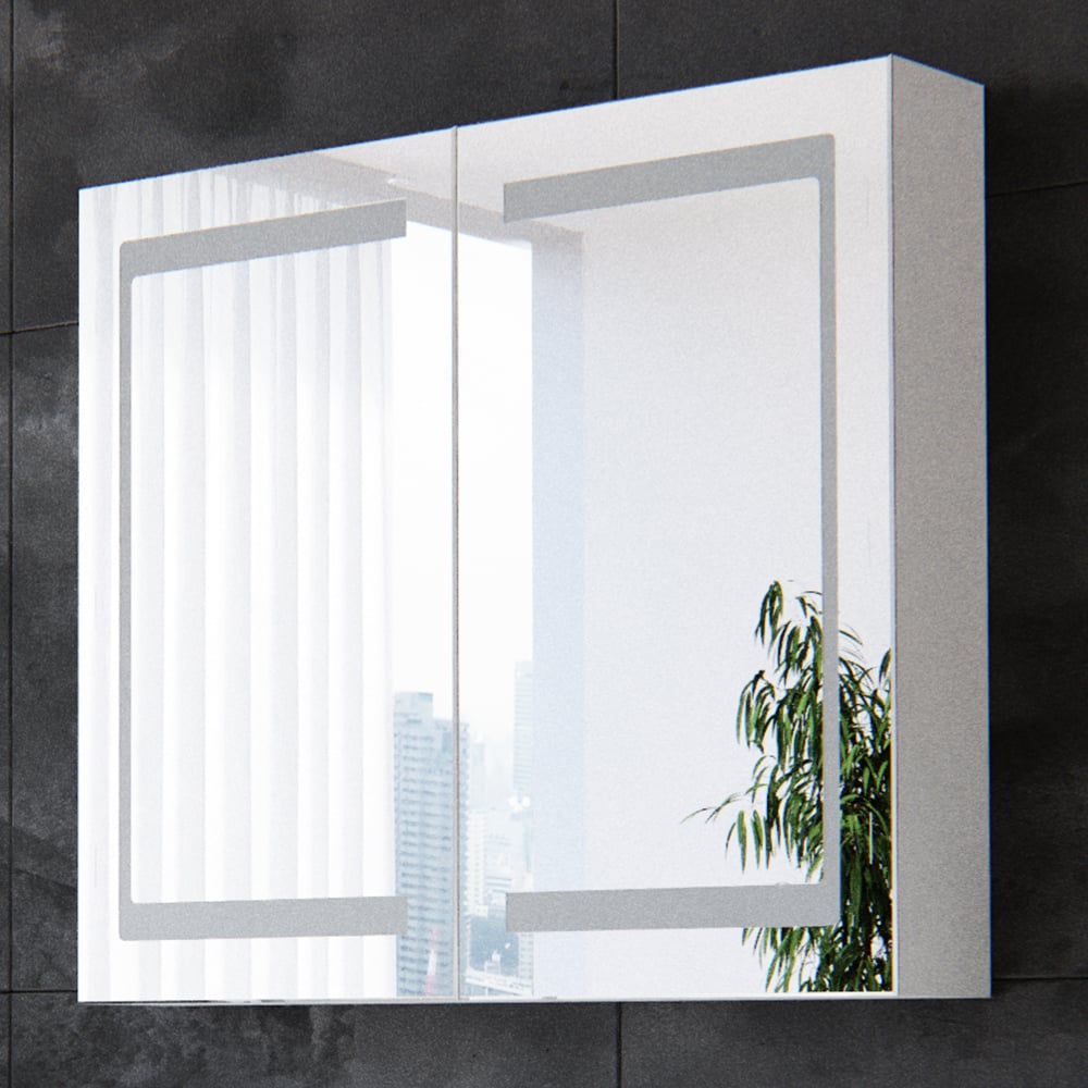 Шкаф зеркальный Vicco с LED подсветкой 80х70 Белый - фото 5 Шкаф зеркальный Vicco с LED подсветкой 80х70 Белый - фото 5