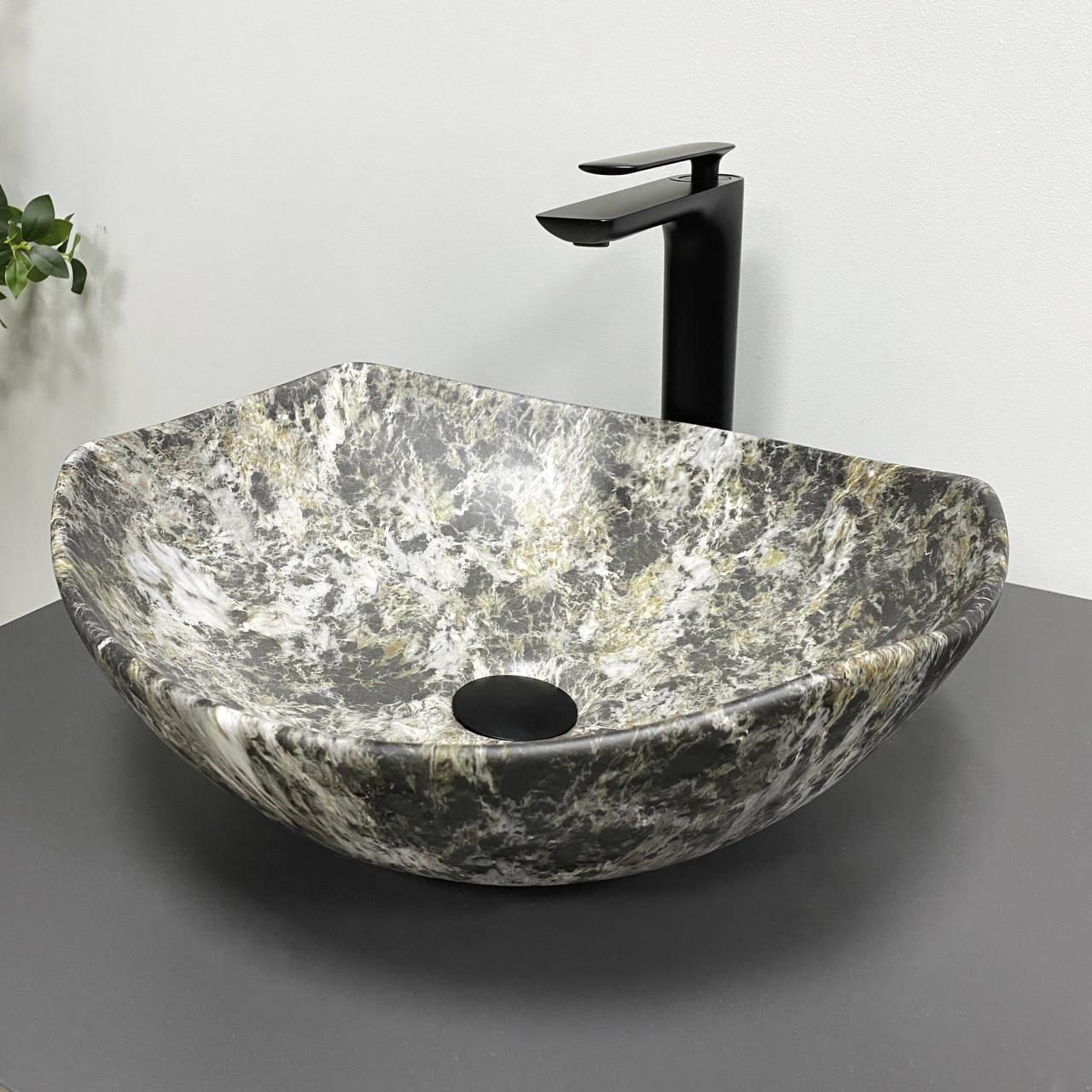 Умывальник накладной VBI RONTA Dark Grey Stone Matt (2808389286)
