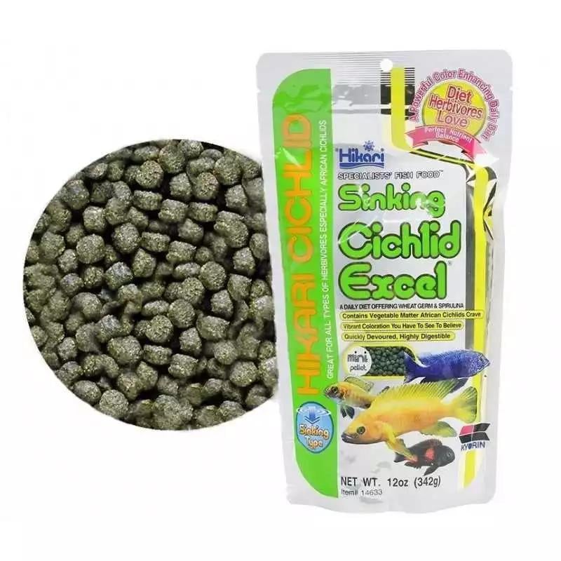 Корм Hikari Cichlid Excel Sinking S для растительноядных цихлид 8-15 см/3,5-4,0 мм гранулы/100 г тонущий (14620) - фото 2 Корм Hikari Cichlid Excel Sinking S для растительноядных цихлид 8-15 см/3,5-4,0 мм гранулы/100 г тонущий (14620) - фото 2