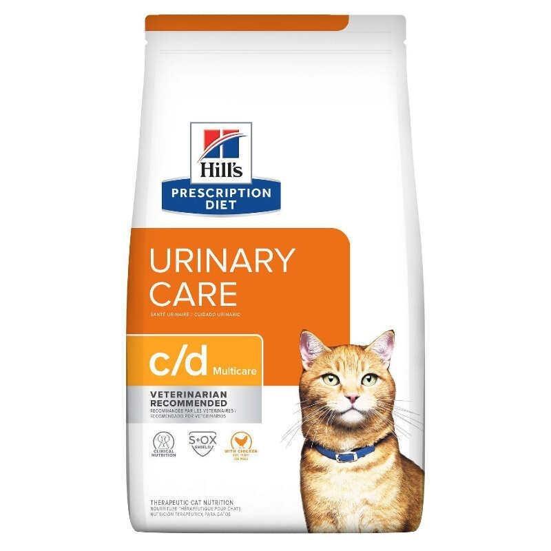 Сухой корм Hill's PD Feline c/d Urinary Care Multicare Chicken для лечения циститов и предотвращения образования струвитов у кошек/курица 400 г (052742548203)