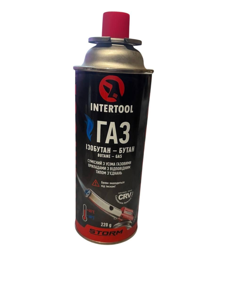 Газовый баллон цанговый Intertool 220 г GS-0022 Газовый баллон цанговый Intertool 220 г GS-0022